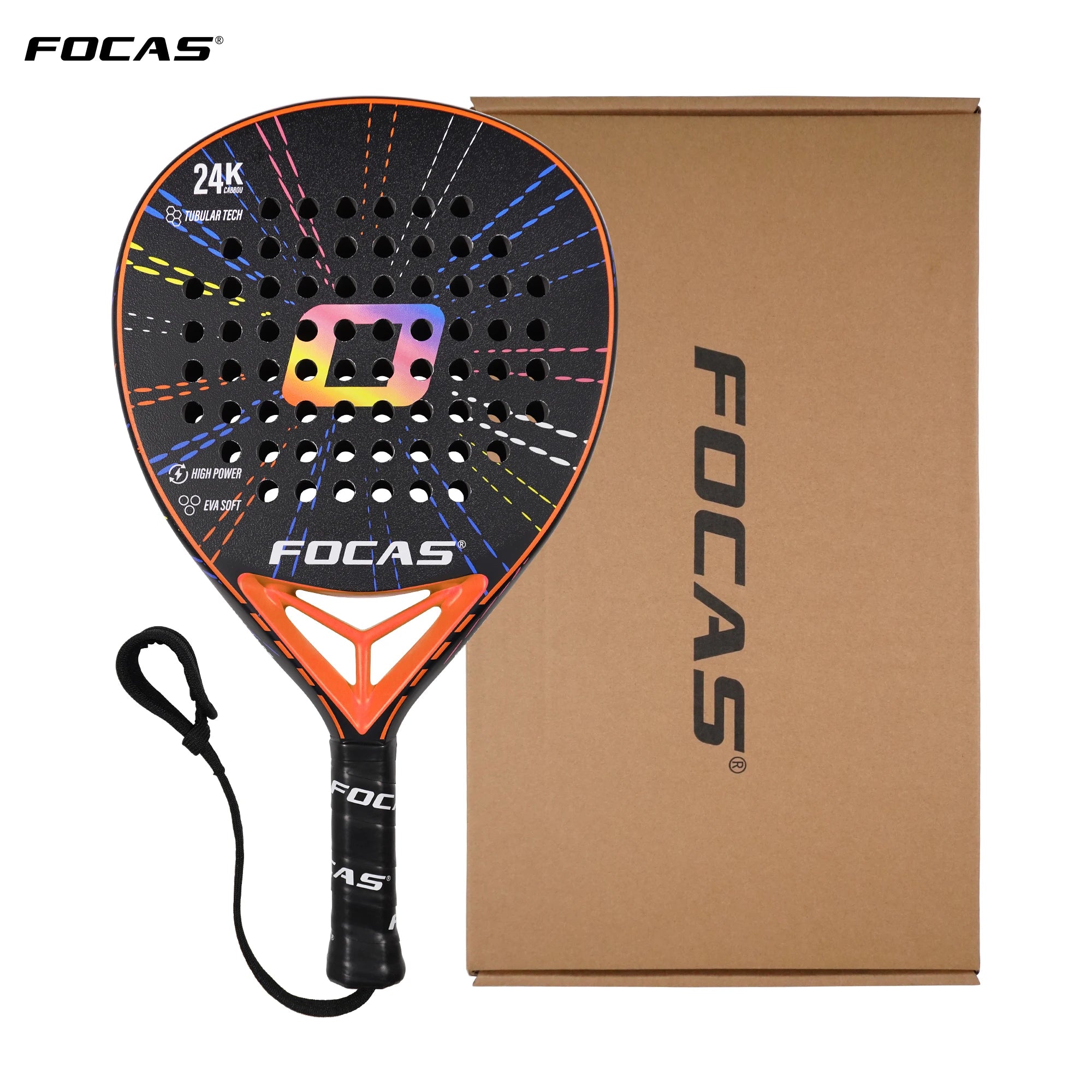 FOCAS 2026 Padel 24K carbon fiber plate tennis racket surface treatment Ürün ana görseli