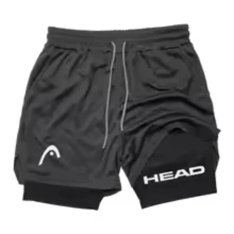 Running Shorts Men Fitness Gym Training 2-in-1 Sports Compression Fashion Quick Dry Workout Harajuku Jogging Double Deck Summer Ürün ana görseli