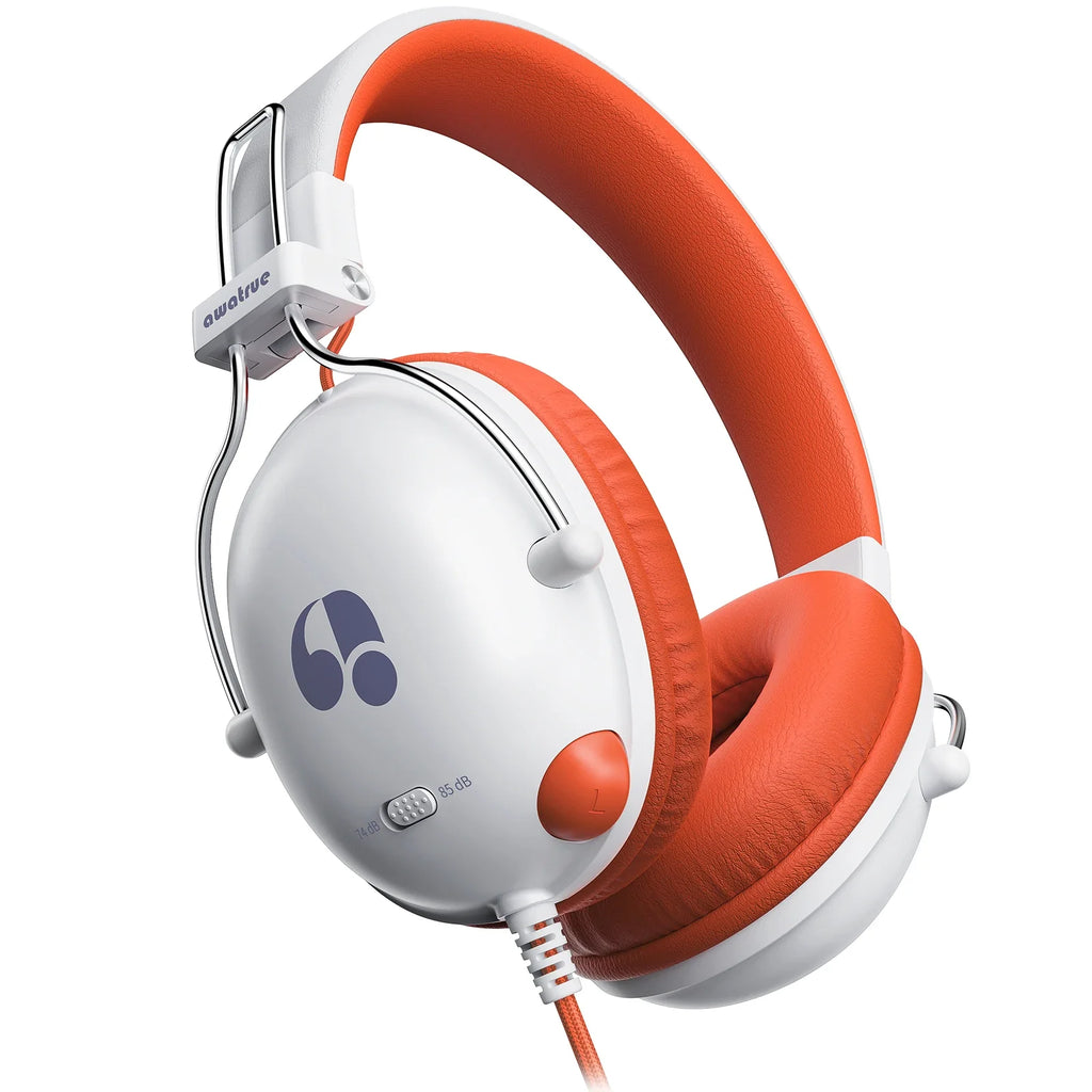AWATRUE HK05 Kids Study Wired Children'S Headphones Stereo Sound Headset Kids Earphone with Mic Music Headset Limited Volume