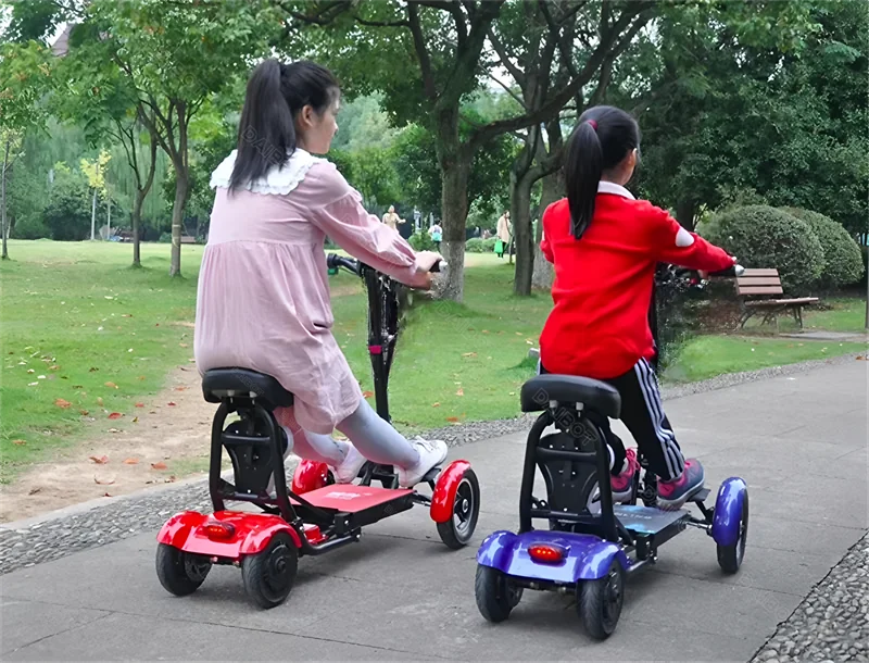Four Wheel Electric Skateboard Portable Electric Scooters 10 Inch 36V Foldable Electric Scooter For Disabled Elderly