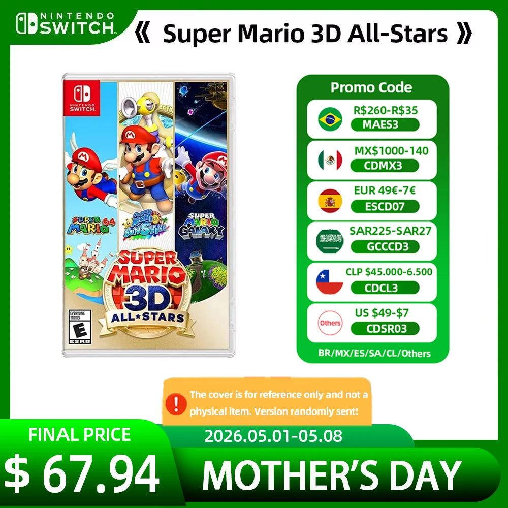 Nintendo Switch Game - Super Mario 3D All Stars Collection - 100% Official Physical Game Card RPG Genre for Switch OLED Lite Ürün ana görseli