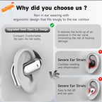 UYUXIO Real Time Translation Wireless Earbuds with 144 Language OWS LCD Touch Screen Earphone AI Language Headphone for Business