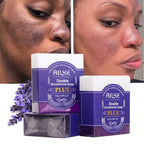 AILKE Double Glutathione PLUS Whitening Soap Bar, Reduce Dark Spots, Deep Clean Skin, Natural Lavender Scented for Face & Body
