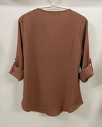 2024 Quality HotSale Plus Size Deep V Neck Women Blouse Chiffon Cool Loose Shirt Fashion Casual Ladies Tops Sexy Zipper Pullover