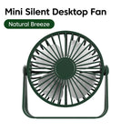 Desk Fan Portable Mini USB Rechargeable Fan Ultra Quiet Suitable For Home Desk Office Student Dormitory Computer Summer