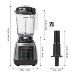 2000W Heavy Duty Grade Timer Blender Mixer Juicer Fruit Food Processor Ice Smoothies BPA Free 2L Jar