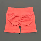 HISTELLO Impacts Shorts 4.5" Women Fitness Sports Biker Shorts Low Waist Gym Short Workout Scrunch Butt Yoga Seamless Leggings