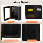Compact Electric Water Cooler Fast Heating Hot Cold Desktop Dispenser with Removable Basin for Home Office Bedroom Use