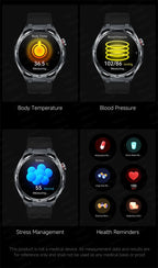 ECG High-end Health Smart Watch Men Blood pressure lipids bloodoxygen Body analysis Uric acid Health Tracker Smartwatch Men lady