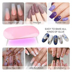 58pcs/Set Fashion Nail Sets Art Tools A Full Set Professional Nail 42-color Crystal Powder Press on Nail Polish Glue Tools Kits