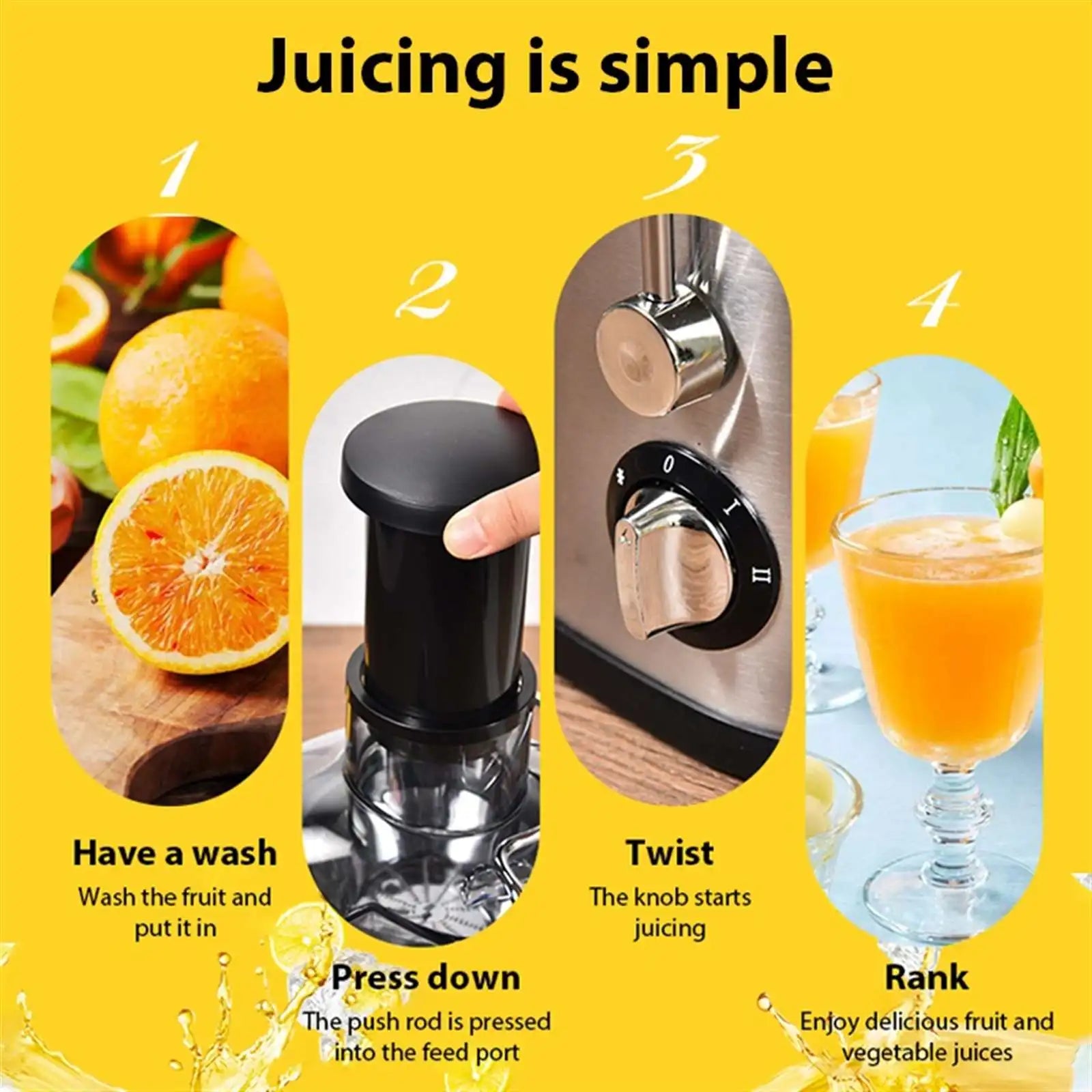 Juicer Machine, 400W Juicer with 3-inch Big Mouth for Whole Fruits and Veg, Juice Extractor with 2 Speeds, Easy to Clean