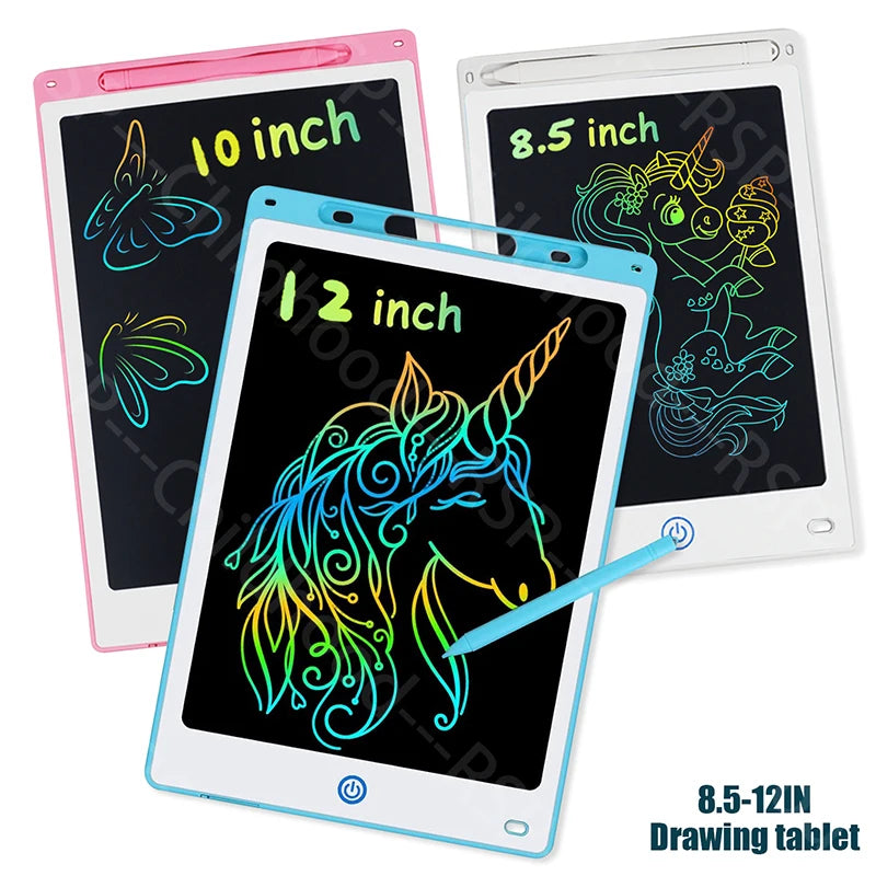 8.5/10/12IN LCD Writing Graphic Tablet for Kids 3-8Years, Reusable Magic Drawing Board with Stylus Erasable Doodle Pad Toy Gift Ürün ana görseli