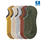 5 Pairs Men's Cotton Short Socks High Quality Crew Ankle Casual Soft Non-Slip Breathable Low-Cut Summer Autumn Socks for Men