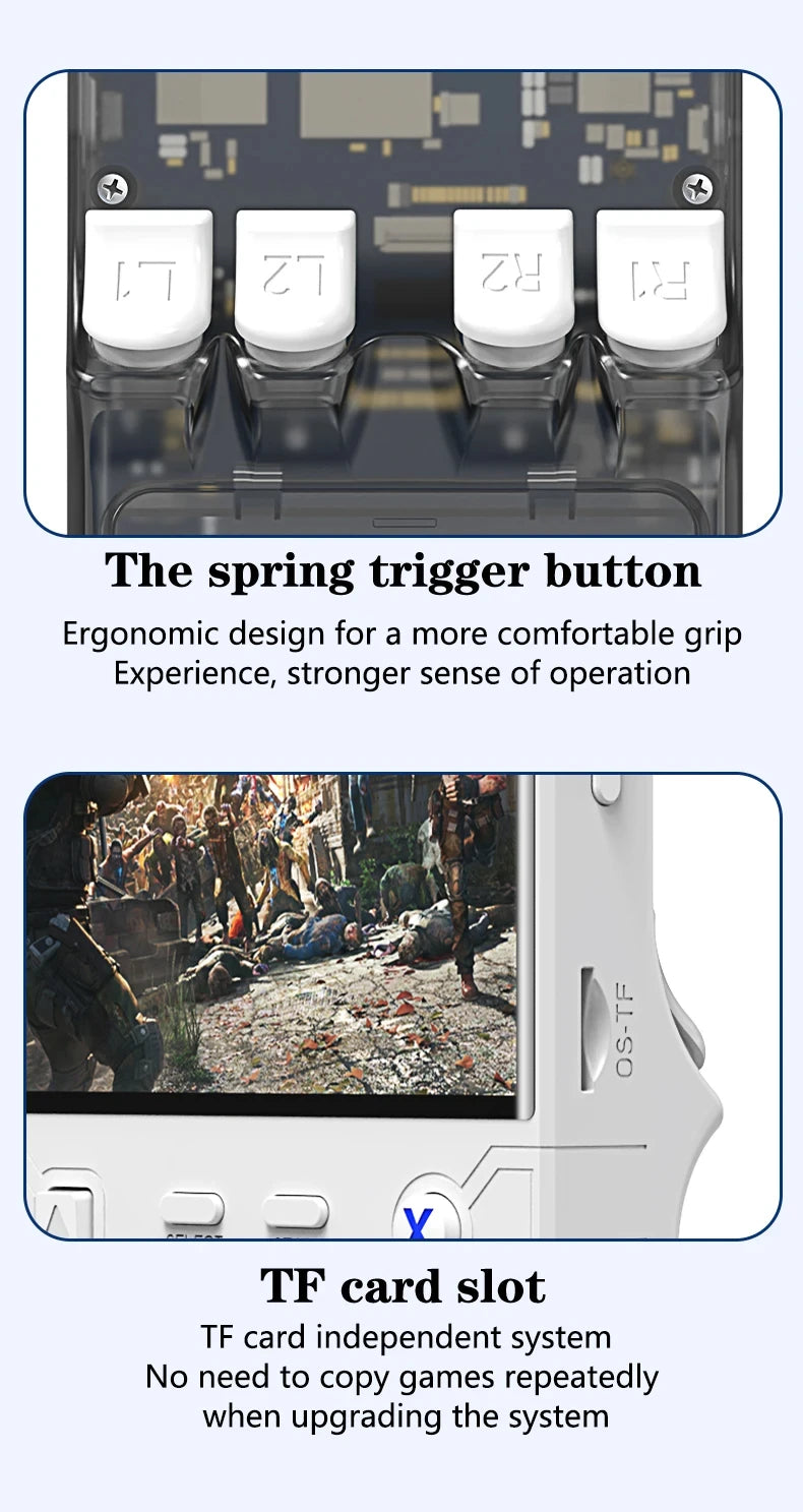 R36Ultra 4.0-inch Retro Handheld Game Console 128GB Portable Video Player Open-Source Linux System for Gaming