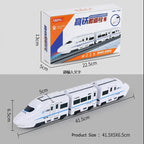 Kids DIY Simulation High Speed Railway Train Toy Electric Sound Light Model Train Track Set Toys for Children's Birthday Gift