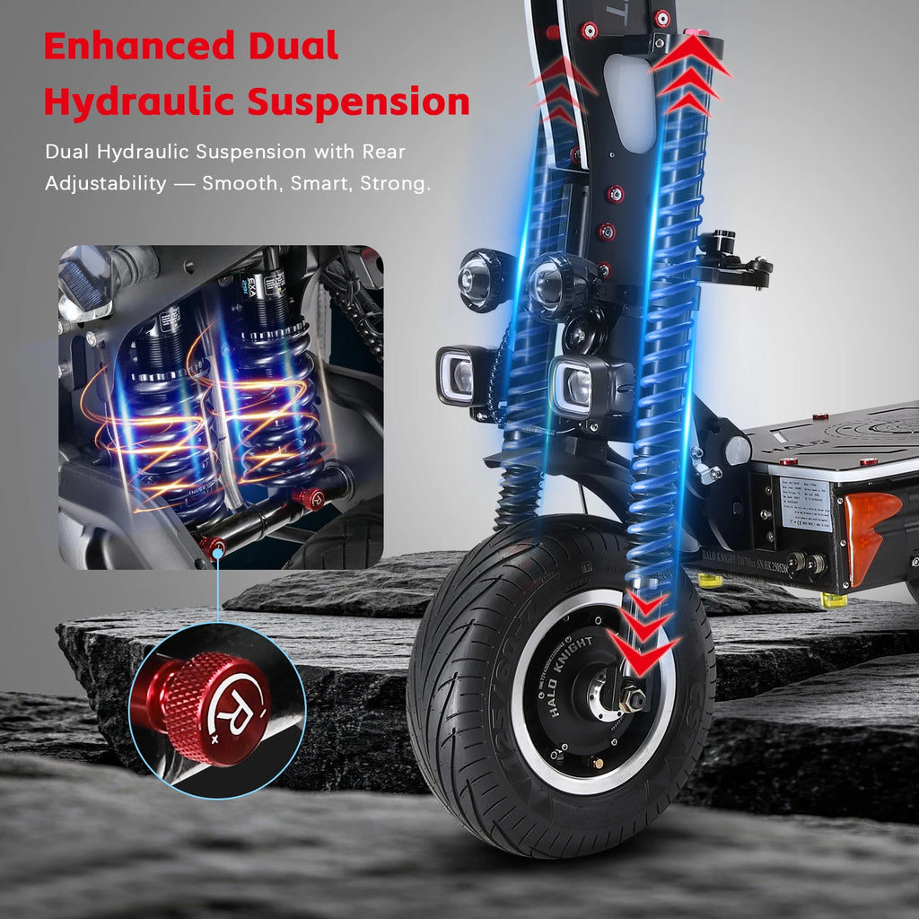 HALO KNIGHT T107Max 72V 8000W Adult Electric Scooter Fast 120km/h Electrical Scooter Powerful Dual Motors Escooter Top E-scooter