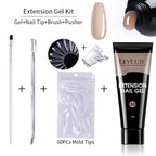LILYCUTE 15ml Extension Gel Nail Polish Set Quick Nail Prolong With Extend Mold Nail Tips Acrylic Solution Manicure Tools Kit
