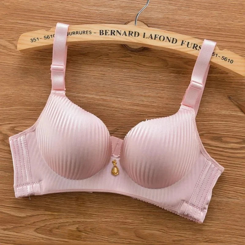 8CM Thick Padded Push Up Bra for Small Chest Seamless Wireless Comfort T-Shirt Bra Natural Lingerie with Adjustable Straps