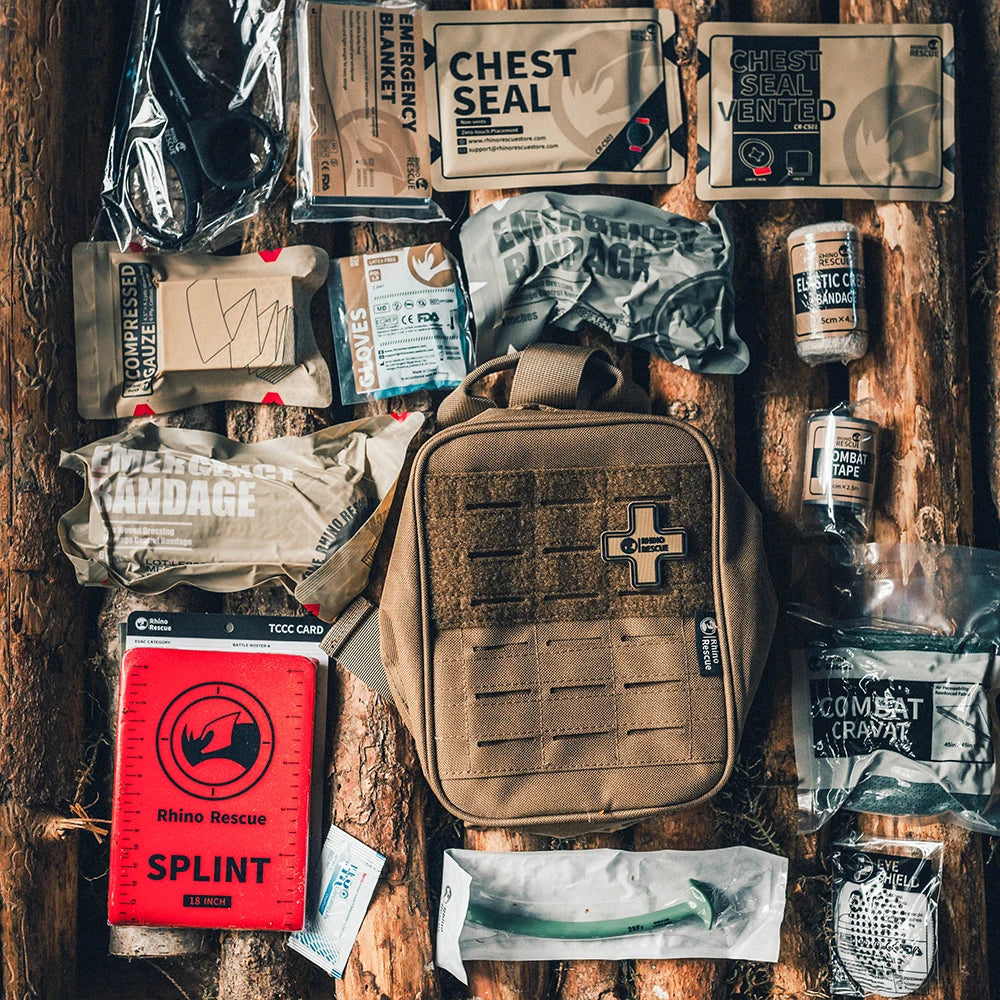 RHINO RESCUE-SE IFAK Trauma First Aid Kit,Tactical Medical Pouch for Car Home Travel Hiking and Camping,Emergency Survival Gear Ürün ana görseli