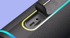 MLOVE E80 Portable Bluetooth Speaker – Powerful Dual Sound, Colorful RGB Lighting, Fully Waterproof (IPX7), TWS Enabled