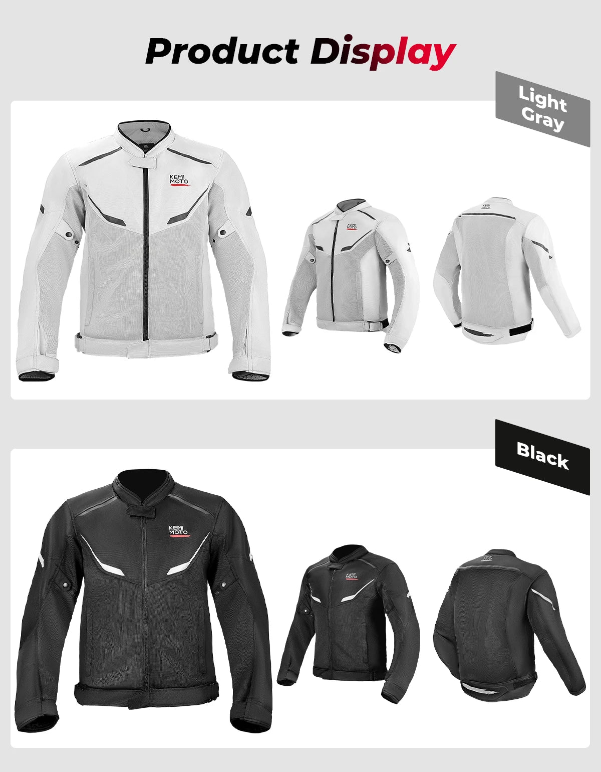 Summer Motorcycle Jacket Men's Riding Clothing Breathable CE Protector Gear Soft Mesh Inner Outdoor Motocross Outfit Off-road Cycling