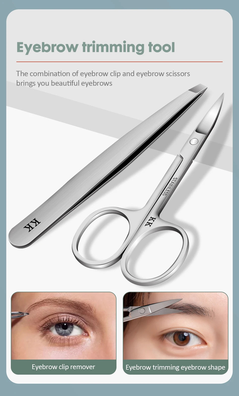 KK 11 in 1 Manicure Tools Professional Nail Clippers Set Stainless Steel Nail Cutter Pliers Scissors Kit Foot Care Hand Care