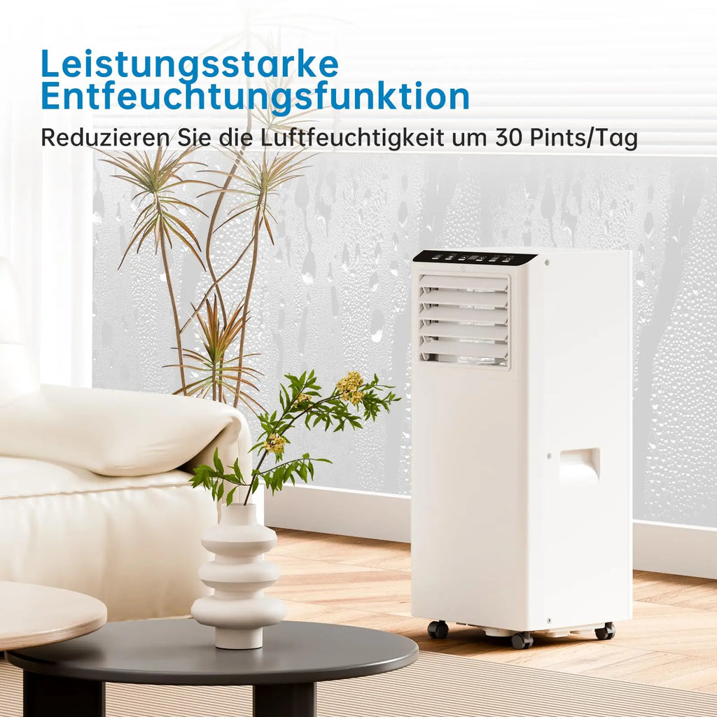 7000 BTU Portable Air Conditioner, 3-in-1 Cooling Dehumidifier & Fan, 2 Speeds, No External Unit, Quiet For Rooms Up To 30 m²