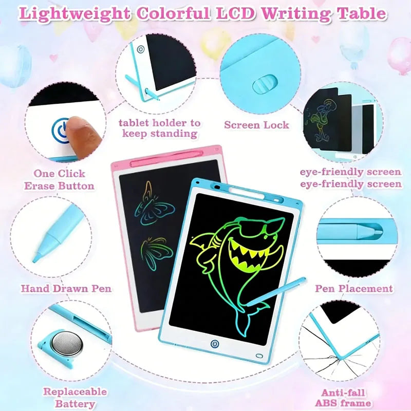 8.5/10/12inch LCD writing board drawing tablet Doodle Blackboard kids counting learning toys  birthday gift travel activity game