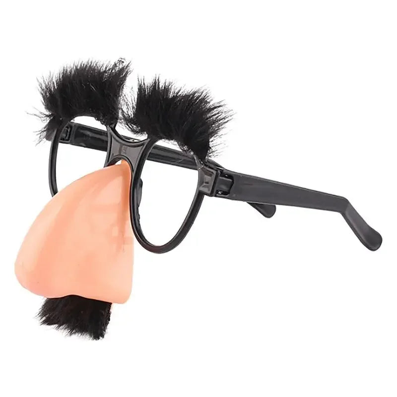 Big Nose Glasses with Eyebrows Mustache Silly Funny Photo Props Halloween Party Eyeglasses Novelty Prank for Birthday Parties Ürün ana görseli