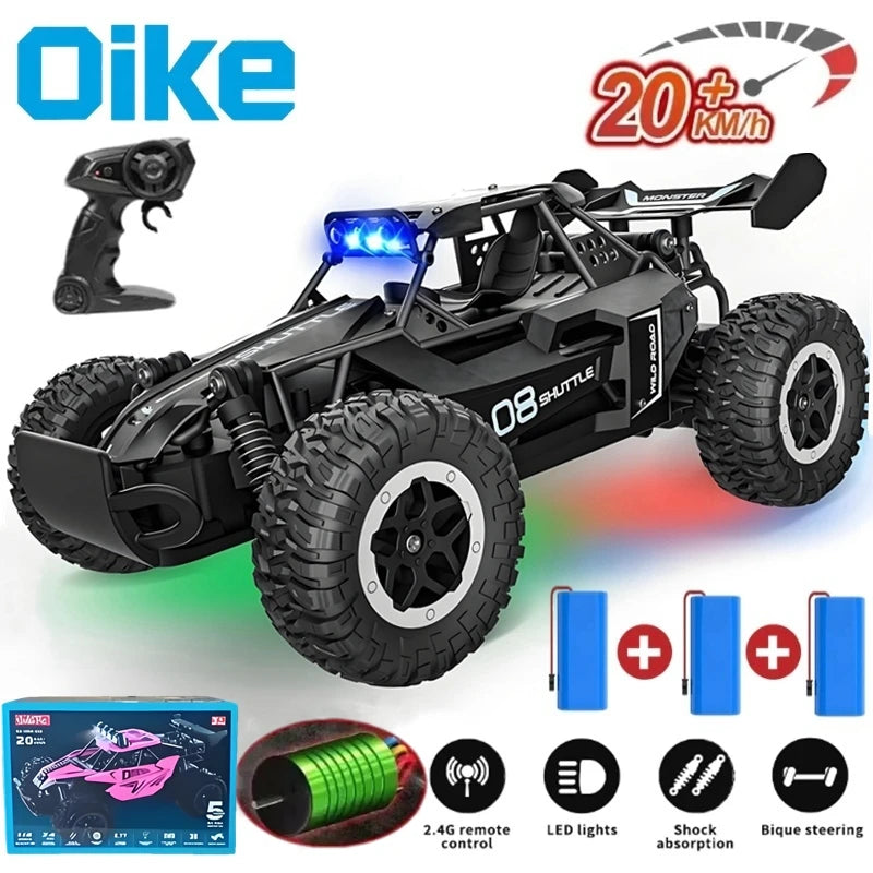 Oike RC Car 1:16 Model With LED Lights Radio Off-road Remote Control Climbing Vehicle Outdoor Cars Drift Race Toys Boys Gifts Ürün ana görseli