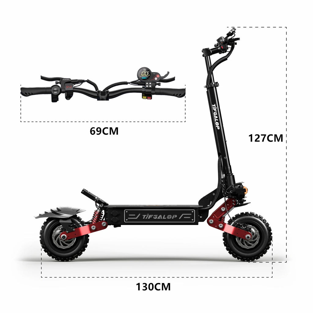 TIFGALOP CL8 Electric Scooter 6000W Powerful Motor 60V 33Ah Battery up to 100km Range Street Legal Adult Microcar Electric Scoot