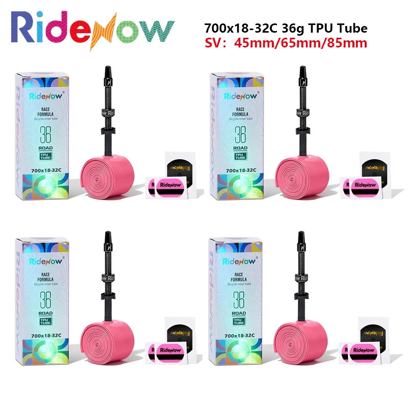 Ridenow Upgraded Metal Nozzle 700c Tpu Inner Tube External Thread Tube 700x18-32c Road Bike Removable Valve Cores Inner Tire Ürün ana görseli