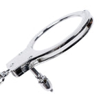 DUTRIEUX Stainless Steel Handcuffs Adjustable Fetish Restraints BDSM Bondage Alloy Lock Hand Ankle Cuffs Set Sex Toys For Couple