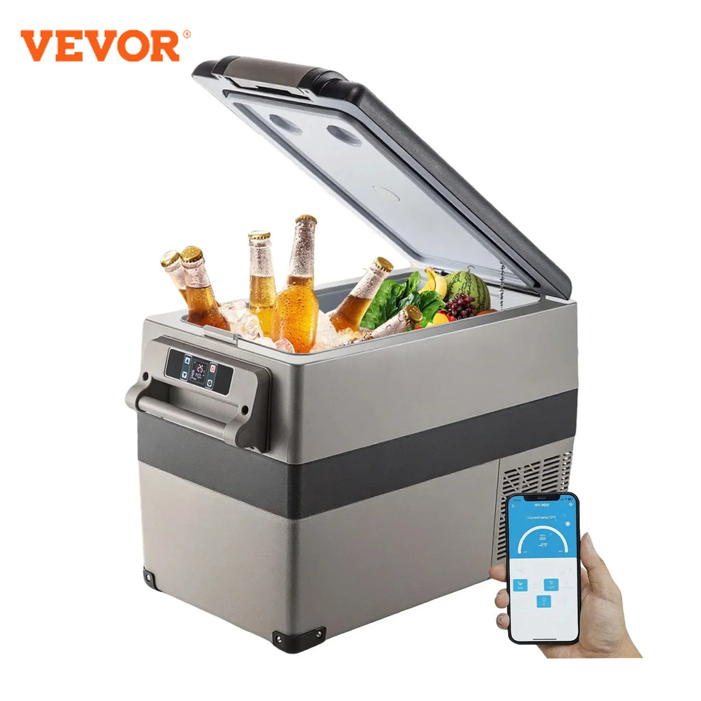 VEVOR  35L 45L 55L Car Refrigerator Mini Fridge Freezer Portable Compressor Cooler 12/24V DC 110-240V Ice Box for Camping