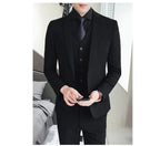 New Style Suits (Blazer+ Vest + Pants) Men's Fashion Business Wedding Gentleman Full Professional Interview Formal Casual Suit