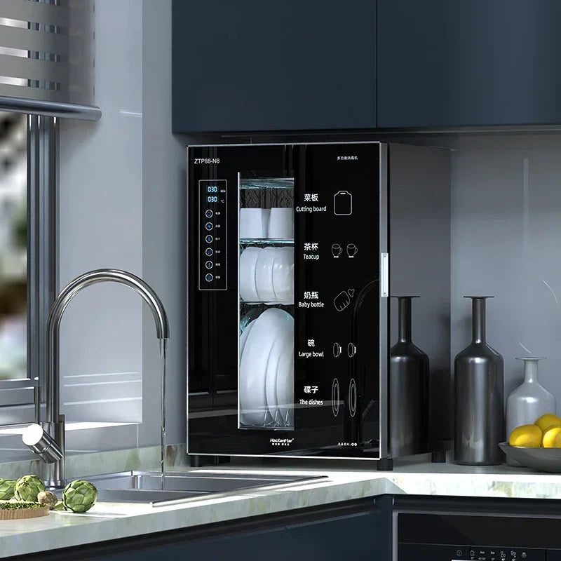 Disinfection cabinet Household small kitchen Stainless steel ultraviolet tableware High temperature drying disinfection cupboard