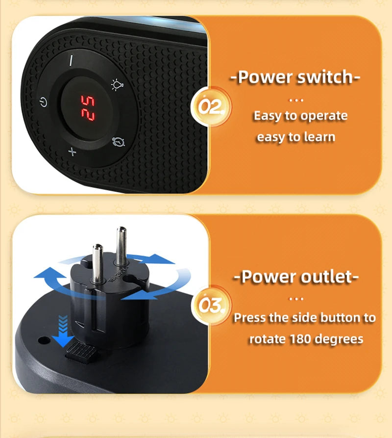 Small Wall Mounted Fast Heating Space Heater with Night Light & Overheat Protection for Home Office Bedroom Study 2026
