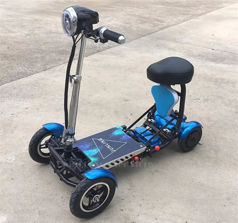 Four Wheel Electric Skateboard Portable Electric Scooters 10 Inch 36V Foldable Electric Scooter For Disabled Elderly