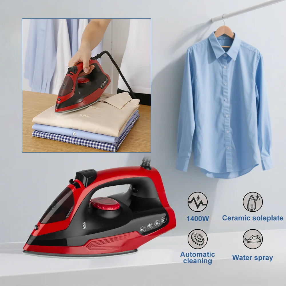Electric Household Handheld Steam Iron Portable Iron 1400W 3 Gear Adjustable Ironing Machine For Clothes Fabric Dry Ironing Ürün ana görseli