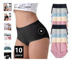 FallSweet 5PCS/set Women’s Cotton Panties Seamless Plus Size Briefs Solid Underwear Soft Breathable Underpants Female Lingerie