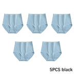 FallSweet 5PCS/set Women’s Cotton Panties Seamless Plus Size Briefs Solid Underwear Soft Breathable Underpants Female Lingerie