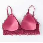 Women Push-Up Bra Set Sexy Lingerie Floral Lace Wire Free Bralette Low Rise Panties Sexy Briefs Female Underwear Intimates