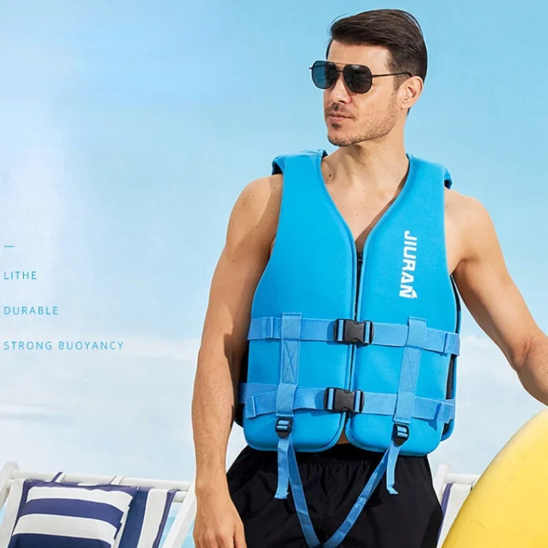 Neoprene Life Jacket for Adult Children New Water Sport Buoyancy Jacket Life Vest Swimming Boating Skiing Driving Vest Drifting Ürün ana görseli