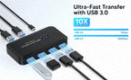 MZX USB 3.0 Switcher KM Switch Selector KVM Hub Docking Station 2 Computer Laptop PC Desktop Accessories Share Printer Keyboard