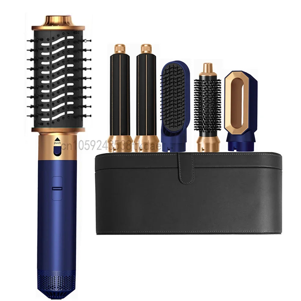 6 in 1 Hair Dryer Brush Hot Comb Set Professional Curling Iron Hair Straightener Styling Tool Air styling Hair Dryer Household
