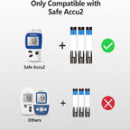 Sinocare Safe Accu2 Blood Glucose Meter Blood Sugar Test Kit Diabetes Home Glucometer with 50pcs Strips or only strips