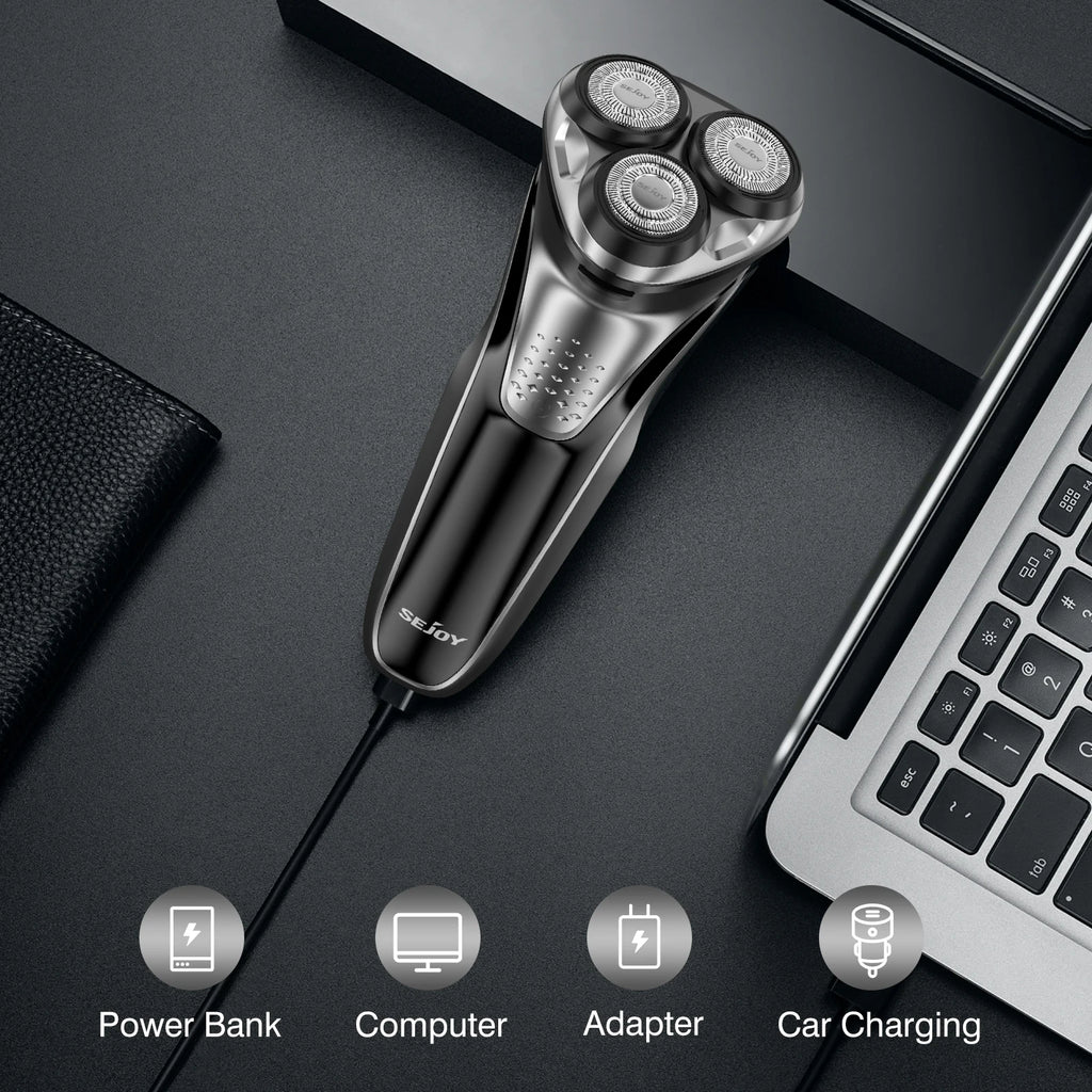 Electric Shaver for Men,Wet & Dry Shave Hair Trimmer,Waterproof  for Men Cordless Razor with Pop up Trimmer Precision Trimmer