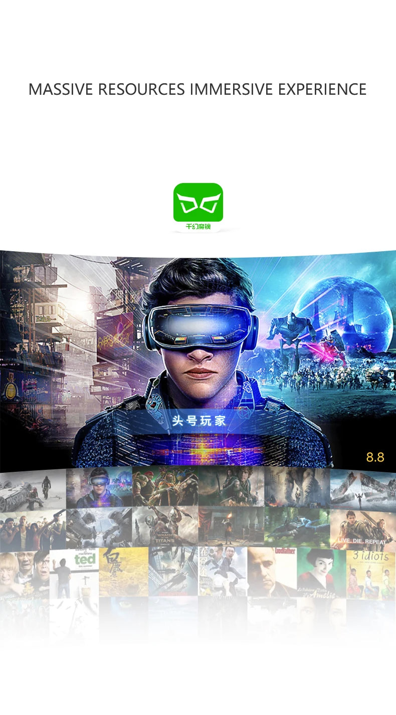 Shinecon Viar Virtual Reality VR Glasses Headset 3D Device Helmet Goggles Lenses For Smartphone Smart Phone Game Cell Mobile Set