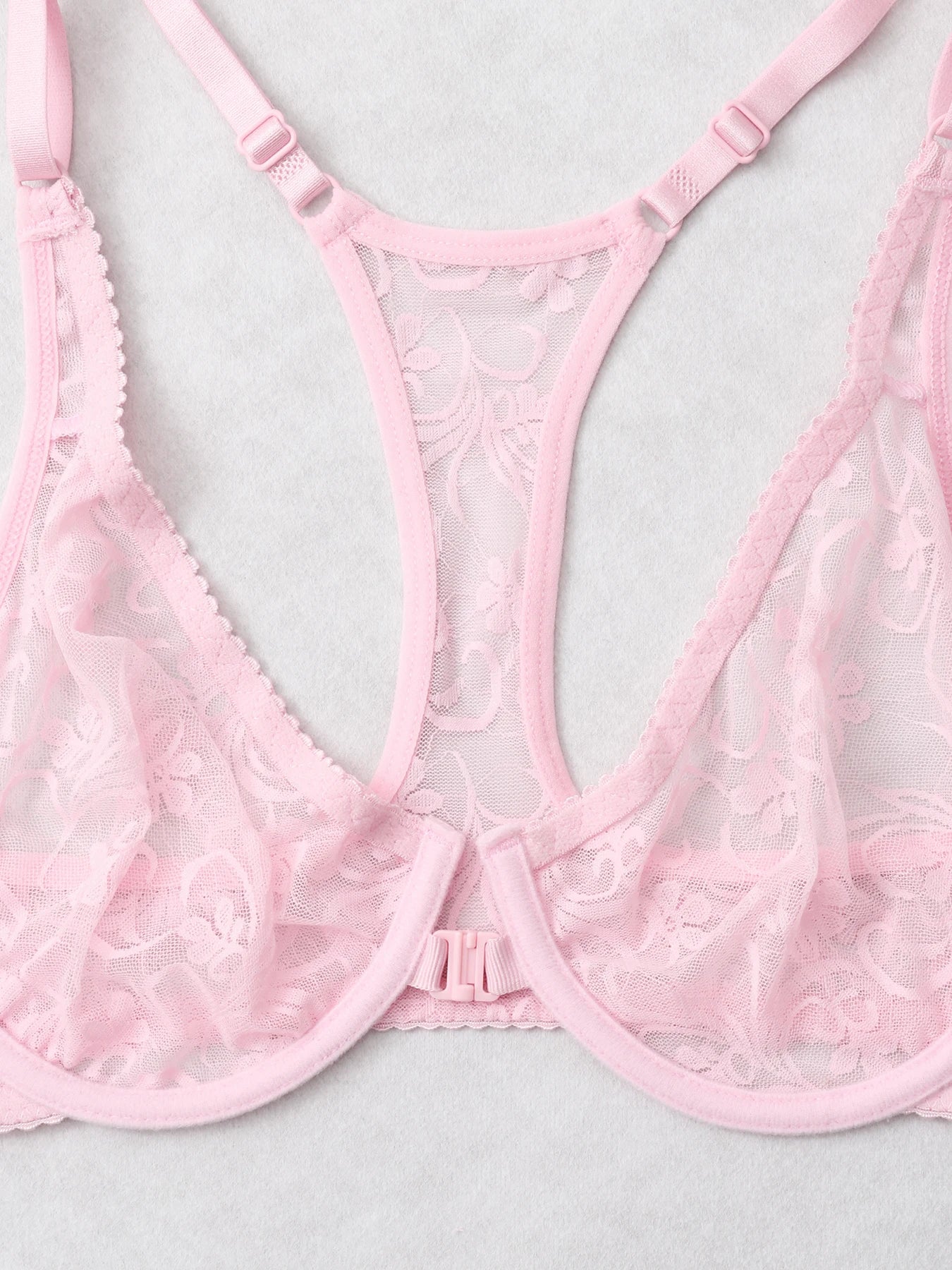 Front Button Women's Bra Lace Sheers Unpadded Sexy Lingerie BH Tops Flower knitting Brassiere Underwire Underwear Plus Size Bras