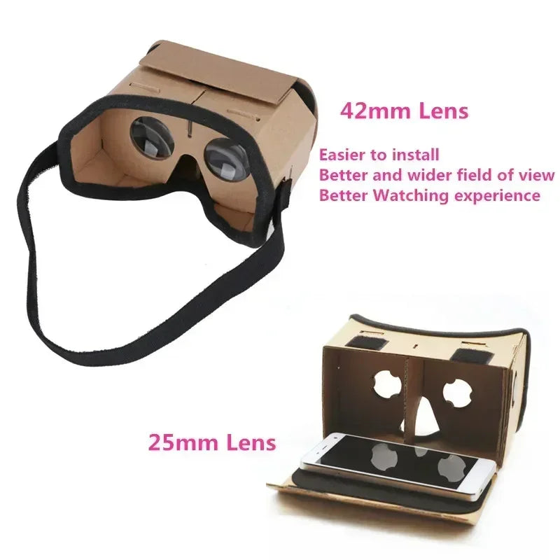 1pc Google Cardboard 3D Vr Virtual Reality Glasses For Android or Phone NEW VR Model DIY Transform Your Device Into a Big Screen